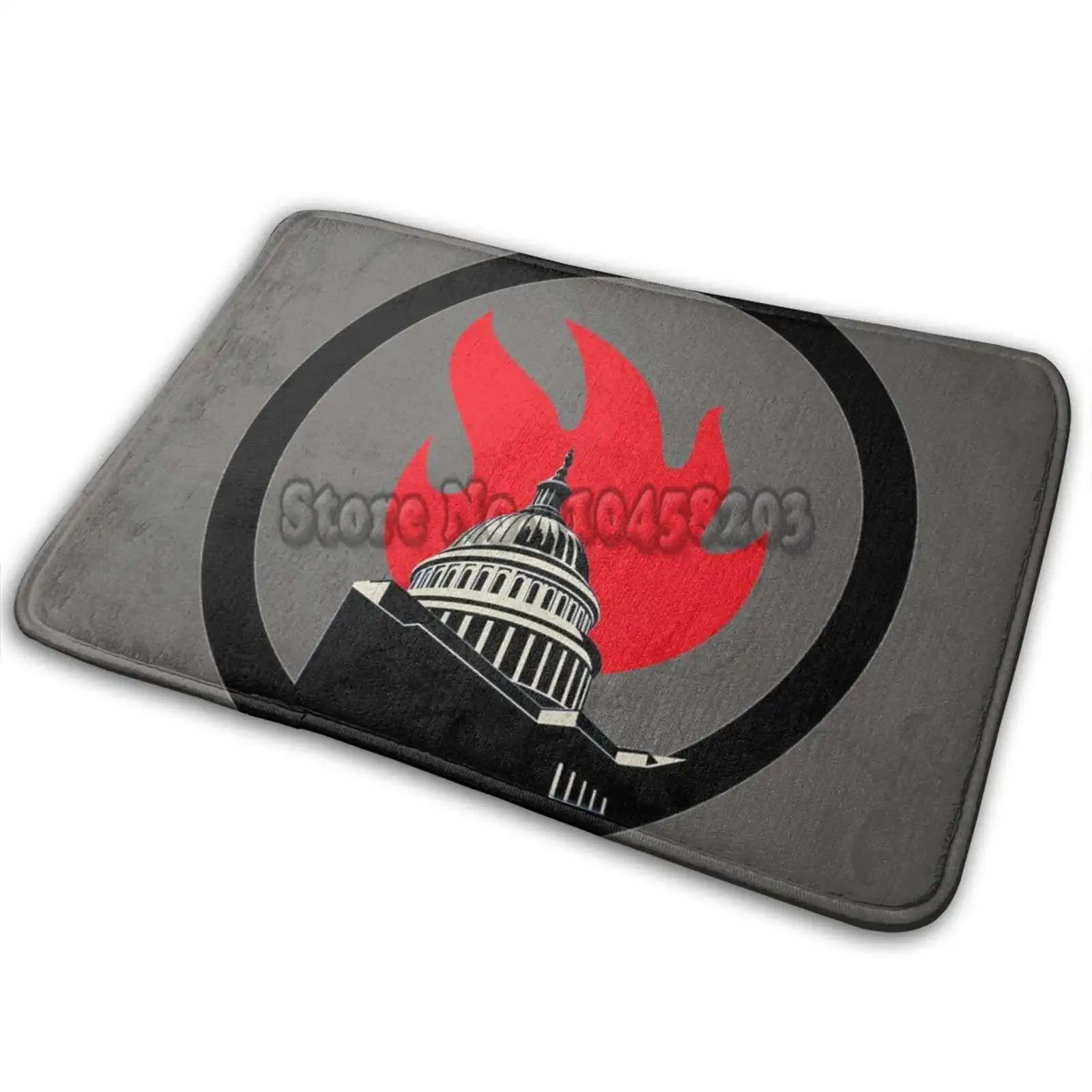 Audiosлав-Flame Over капитал Хилл Оригинальное искусство вдохновлен музыкой напольный