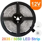 Светодиодная лента RGB 12 В IP65 IP20, светодиодные лампы для комнаты сделай сам, водонепроницаемая 5050 гибкая лента постоянного тока 2835, Диодная лента для декора спальни