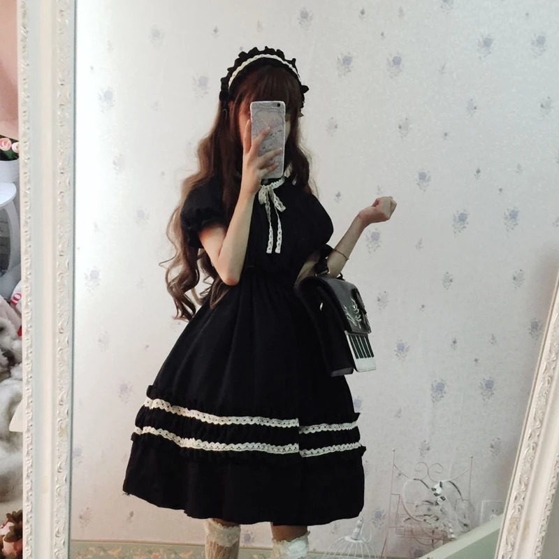 Шифоновое платье с рюшами в европейском стиле | Женская одежда