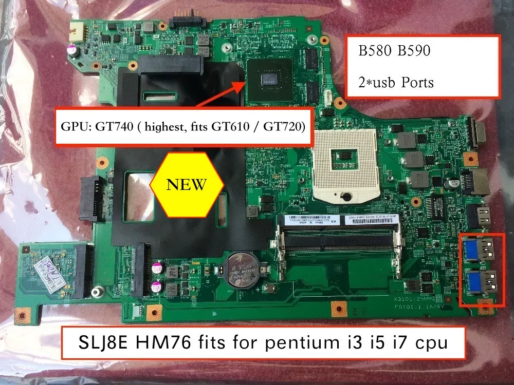 Оригинальная новая материнская плата для Lenovo B590 b580 v580c ноутбука ПК с видеокартой