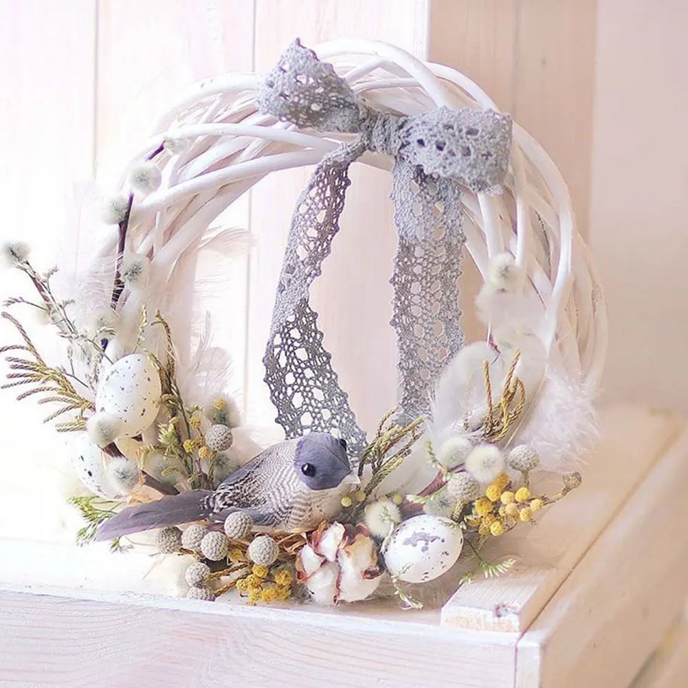 

10/20/30 CM Wicker Wreath Decor Christmas Rattan Vine Ring Floral Hoop Natural Ornaments Craft Accessories DIY Garland Gifts