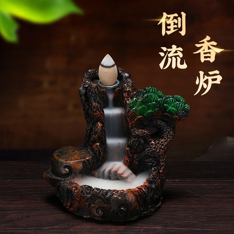 

Indoor Waterfall Incense Burner Aromatize Home Decoration Incense Burner Resin Creativity Quemador De Incienso Room Decor BC50XL