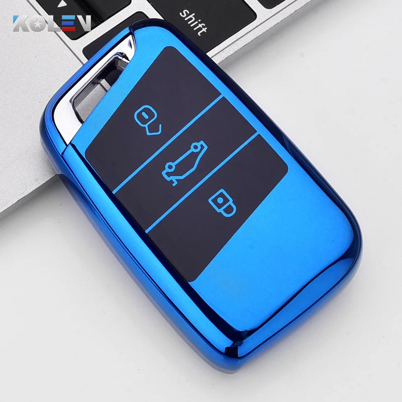 

Новый мягкий чехол из ТПУ для автомобильного дистанционного ключа, чехол-держатель, брелок для Volkswagen VW Magotan Passat B8 Golf для Skoda Superb A7, аксессуары