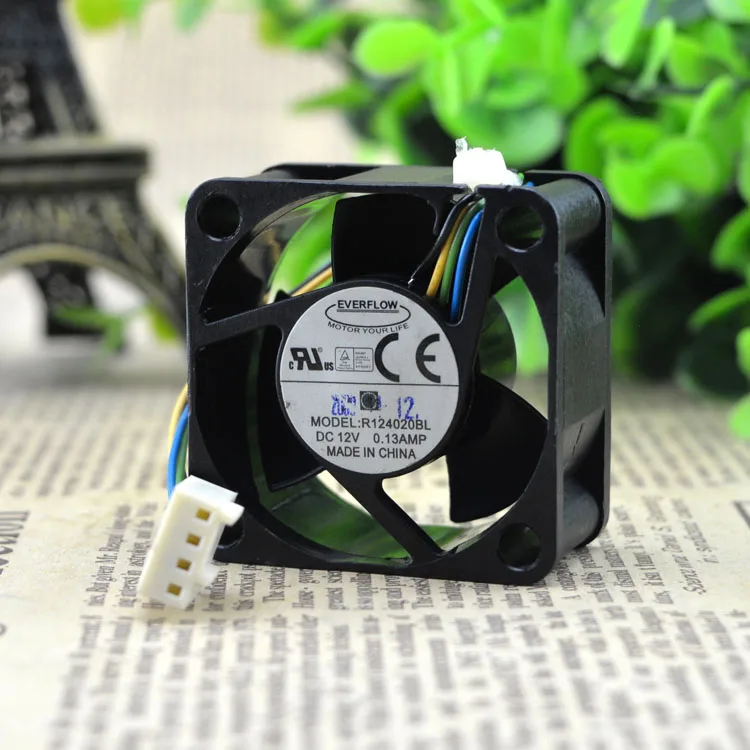 

Новый оригинальный R124020BL 4020 12 В 0.13A двухшаровой четырехпроводной вентилятор
