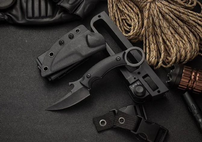 Новое поступление BAS15 PICOLOMAKO Коготь karambit тактические ножи D2 Полный Тан стальной ручкой фиксированным лезвием нож для резки бумаги в принтере