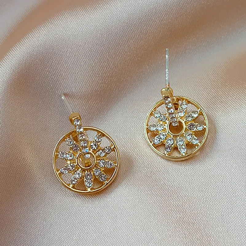 Новинка 2021 модные серьги в стиле ретро супер-вспышка с бриллиантами