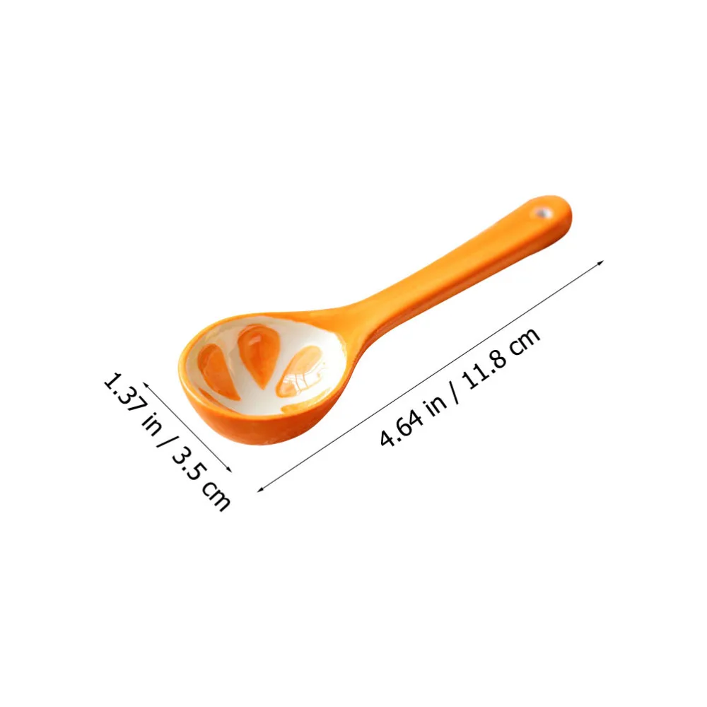 

4Pcs Creative Ceramic Teaspoon Home Funny Soup Spoon Kitchen Stir Tableware