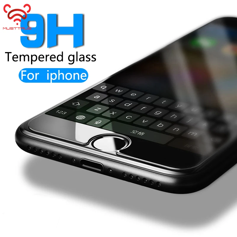 Защитное стекло для экрана MUSTTRUE iPhone 8 7 6 6s Plus X XS MAX XR защитное закаленное 5 5S se 4 4s |
