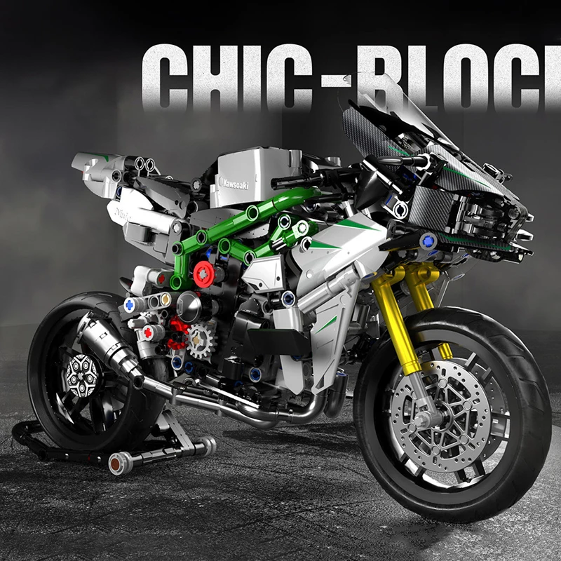 

High-tech 800+PCS Racing Motorcycle Car Model Building Blocks MOC Technical Motorbike Vehicle Bricks Toys For Boy Xmas Gifts
