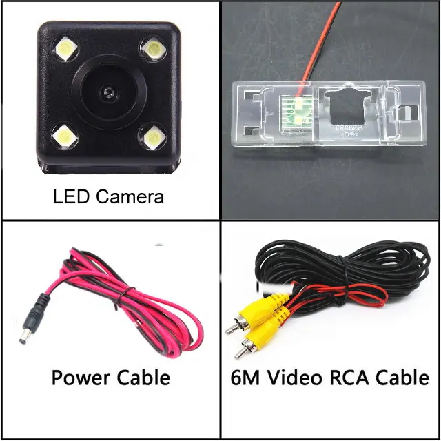 4 LED Для Nissan Qashqai J10 j11 Dualis J10 2007- Ночное Видение заднего вида Камера Реверсивный Камера автомобиля Резервное копирование Камера HD CCD автомобиль - Название цвета: 4 LED