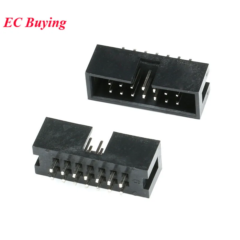10 шт. DC3 26P 30P 34P 40P 50P 26PL 30PL 34PL 40PL 50PL 2 54 мм Штекерный разъем ISP прямой двухсторонний IDC