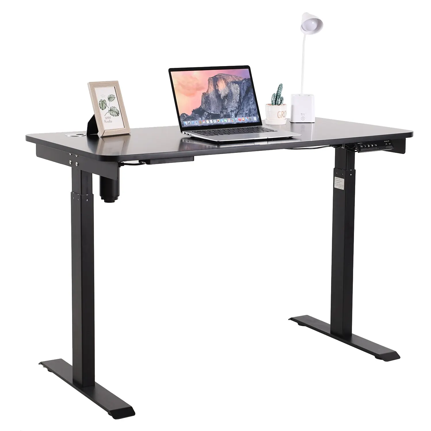 

New Office Furnitures Home Office Rectangle Desk Wooden Top Single Motor Electric Height Adjustable Desk Office Home Furniture