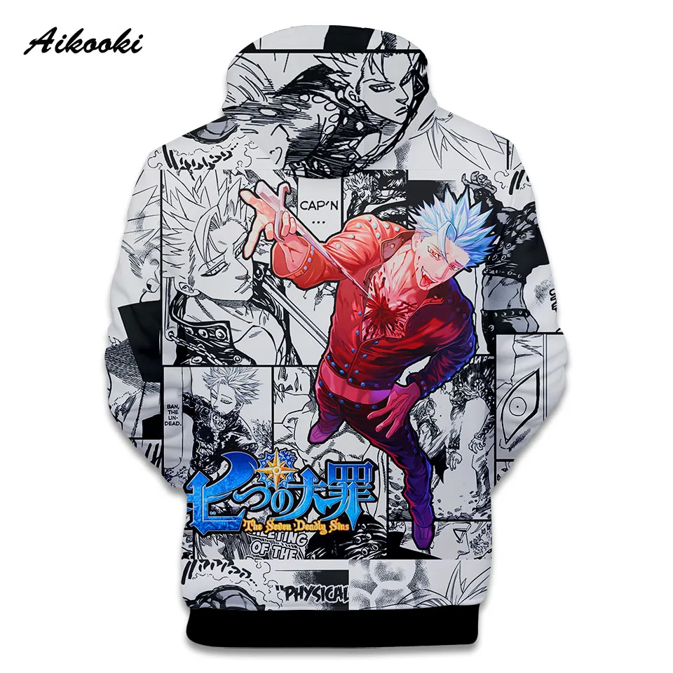 

Hoodie Sweatshirts Nanatsu No Taizai 3D Hoodies Hooded Brand Tops Casual Autumn Winter Handsome Men Hoodie Sweatshirts Full