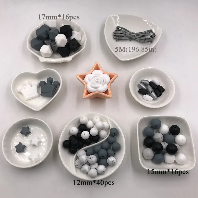 Силиконовый Прорезыватель для зубов малышей Набор творчества зажимы соски