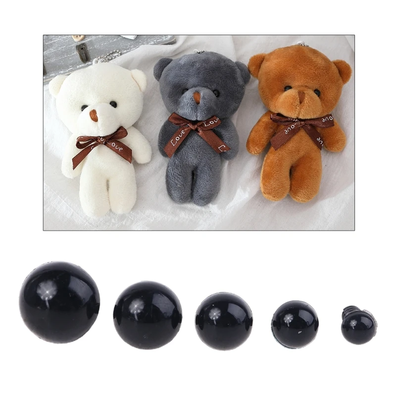 

50pcs/set Pink/Black/Brown/Colorful Triangle Nose Round Safety Eyes with Washers for Bear Puppet Dolls Toys Accessories