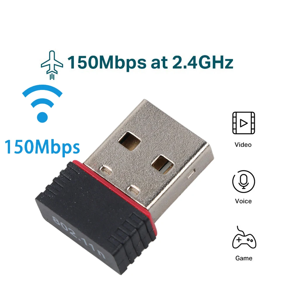Chaep! Мини-ПК адаптер usb Wi-Fi 150 Мбит/с USB антенна Беспроводной компьютерная сетевая