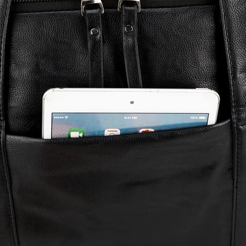 

2019 New Men's Business Travel Bag Handbag Wear-resistant PU Leather Short-distance Travel Bags