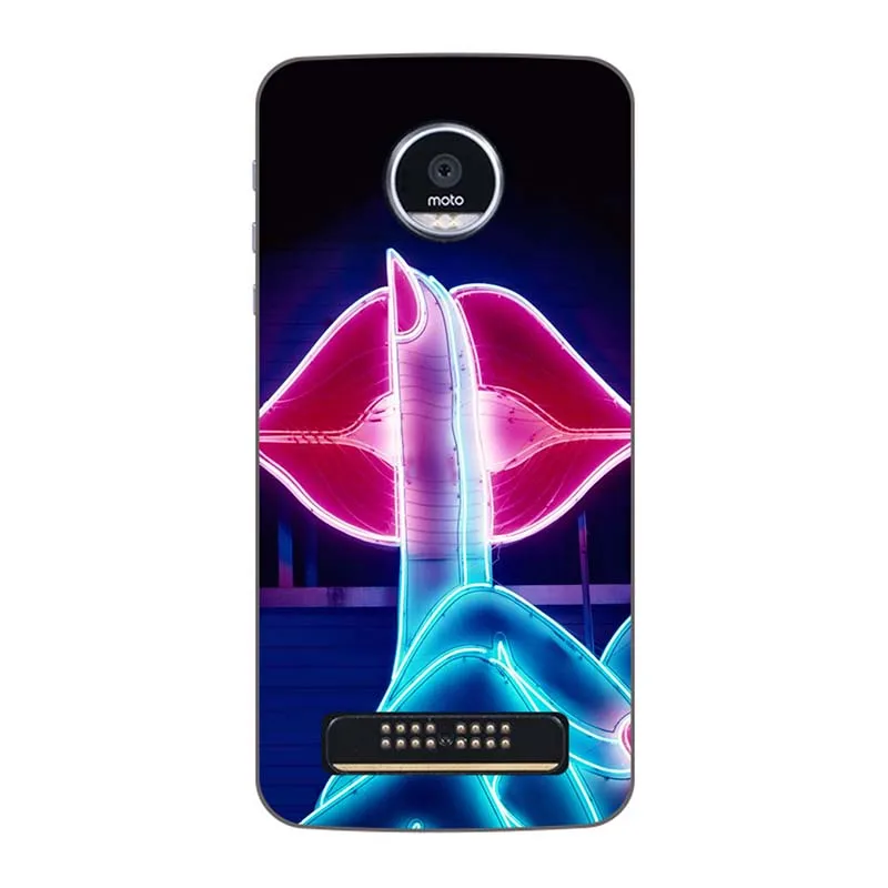 Резиновый чехол для телефона Motorola Moto Z3 Play 6 01 дюйма с рисунком Z3Play Wolf Rose | Мобильные