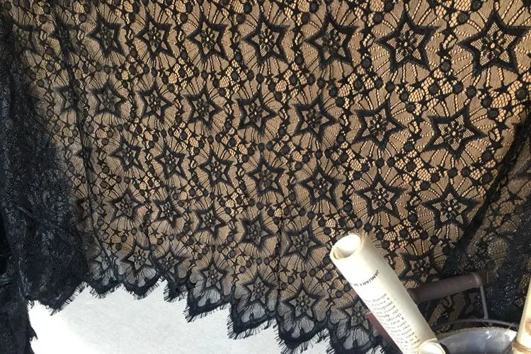 3 метра Высококачественная тяжелая стеклянная пряжа звезды кружевная ткань для