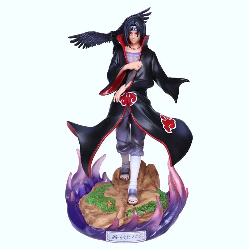 

Uchiha Sasuke Shippuden Crow Anime Figures PVC Model Toys Brinquedos Itachi Uzumaki Doll Decor Home Action Figurine