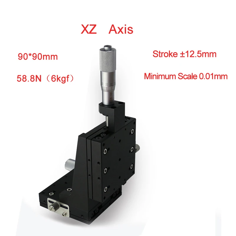 XZ оси 90*90 мм вертикальный подъемик линейная платформа движения ручная стадия