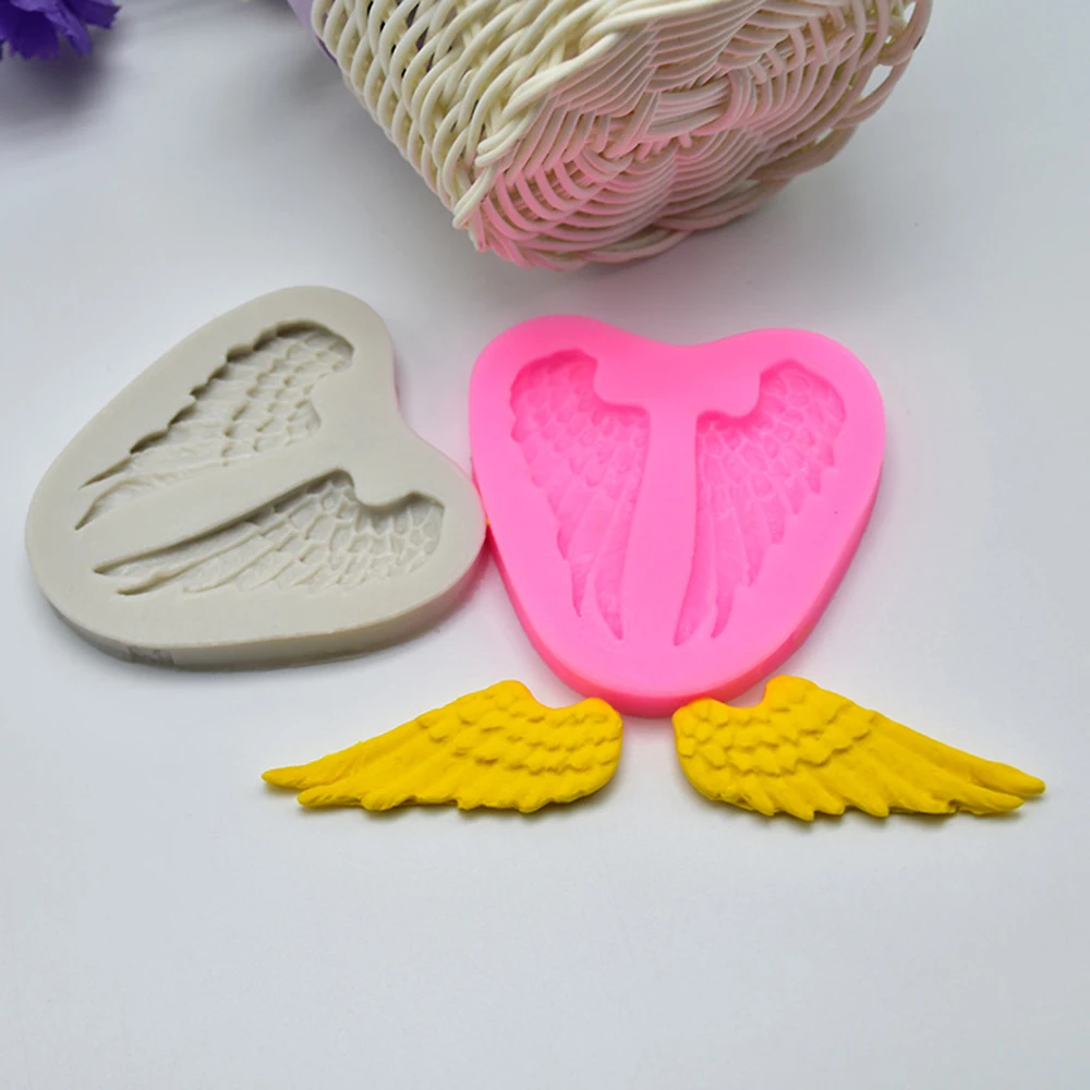 Крылья ангела силиконовая форма для украшения торта шоколада глина Пластиковая