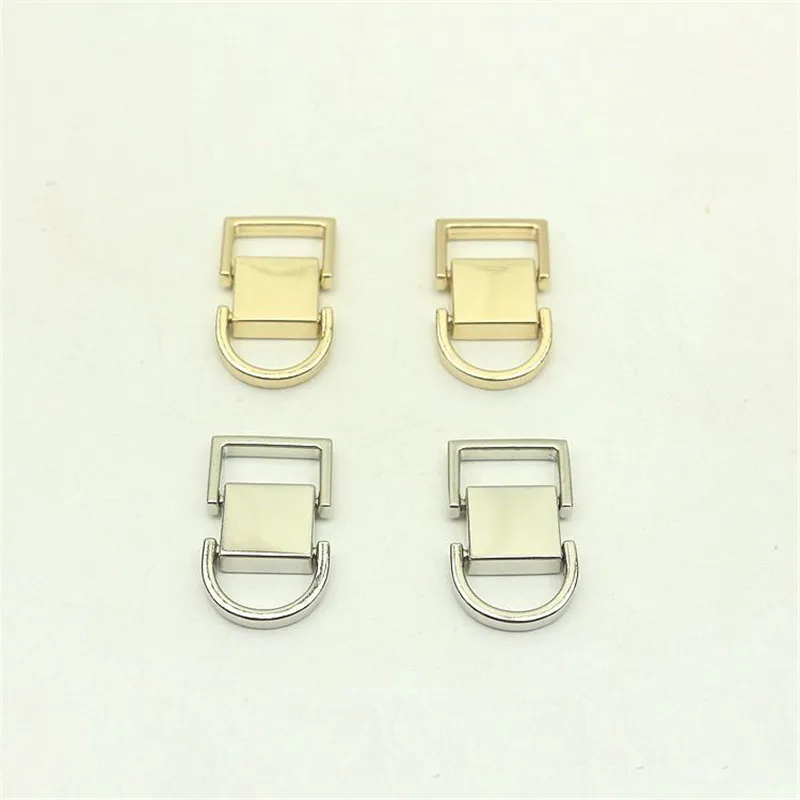 

4pcs Alloy Double D Ring Square Buckle Bags Side Clamp Strap Hook Chain Hang Buckles DIY Luggage Screw Clasp Hardware Accessory