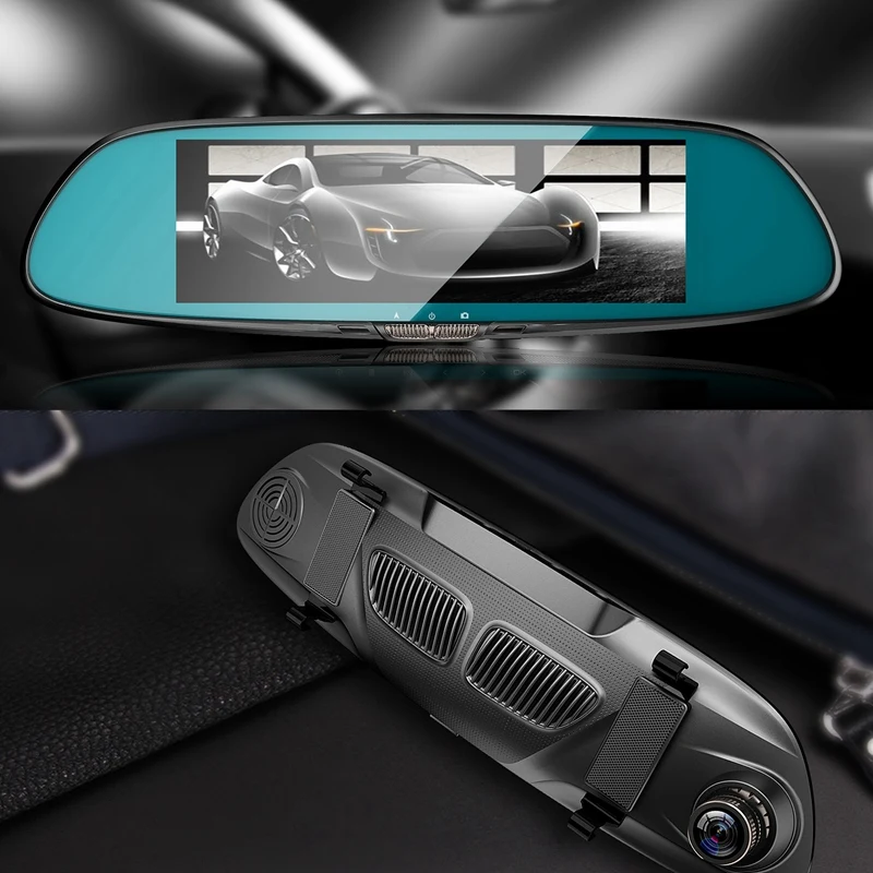 7 дюймов Камера заднего вида камера Android 5 0 Wifi Gps Full Hd 1080P видеорегистратор с двумя