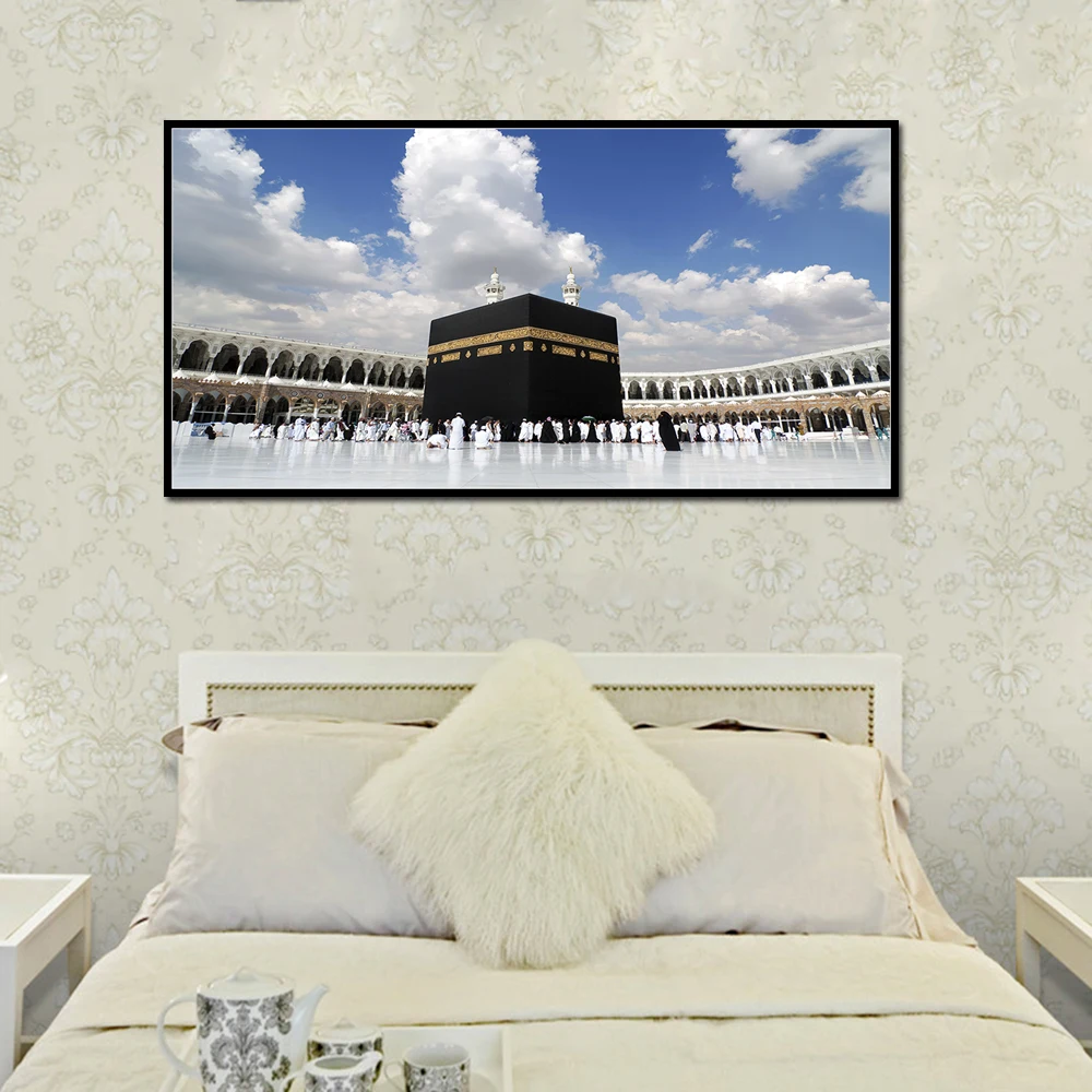 Великая мечеть Мекки холст искусство картины для домашнего декора исламский