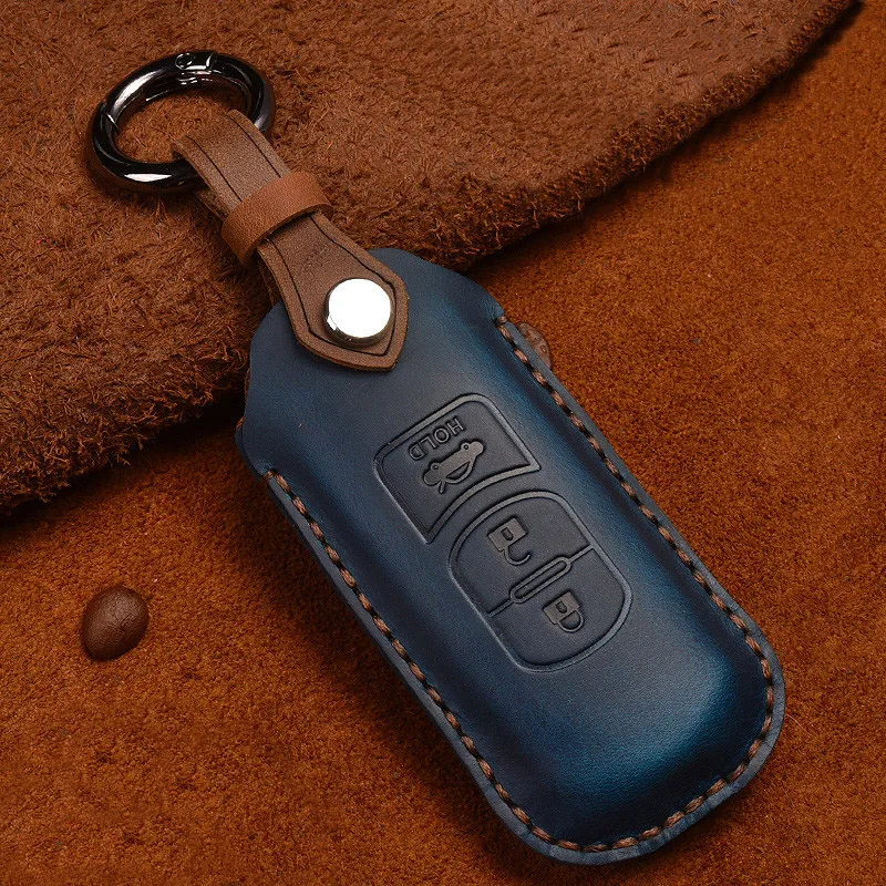 

Leather Car Key Fob Case Cover Protector Suit For Mazda Key Fob Cover Case 3 BM BN 6 GH GL CX-3 CX-4 CX-5 CX-8 MX-5 IV RF Targa