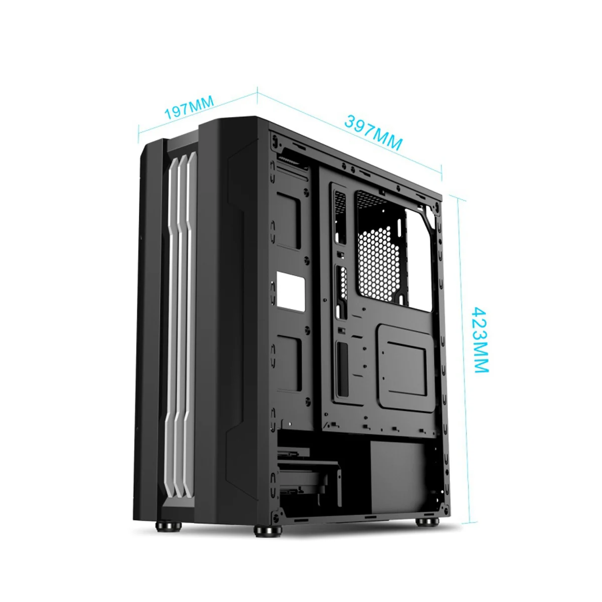 Электрический чехол для ПК с Rgb светильник Акриловая боковая плата 3SSD 1HDD ATX/MATX/ITX 8 вентиляторов 280 мм видеокарта 397*197*423 мм