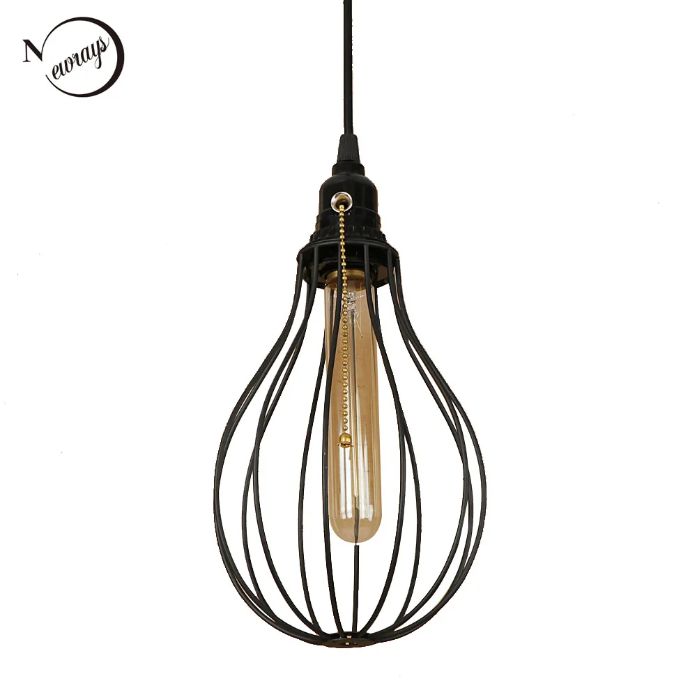 Классический ретро подвесной светодиодный светильник E27 креативный современный