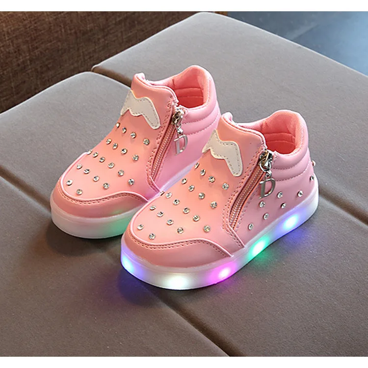 Led Luminous Shoes Glowing Sneaker Casual Kids Girls Princess Light Children Sneakers |