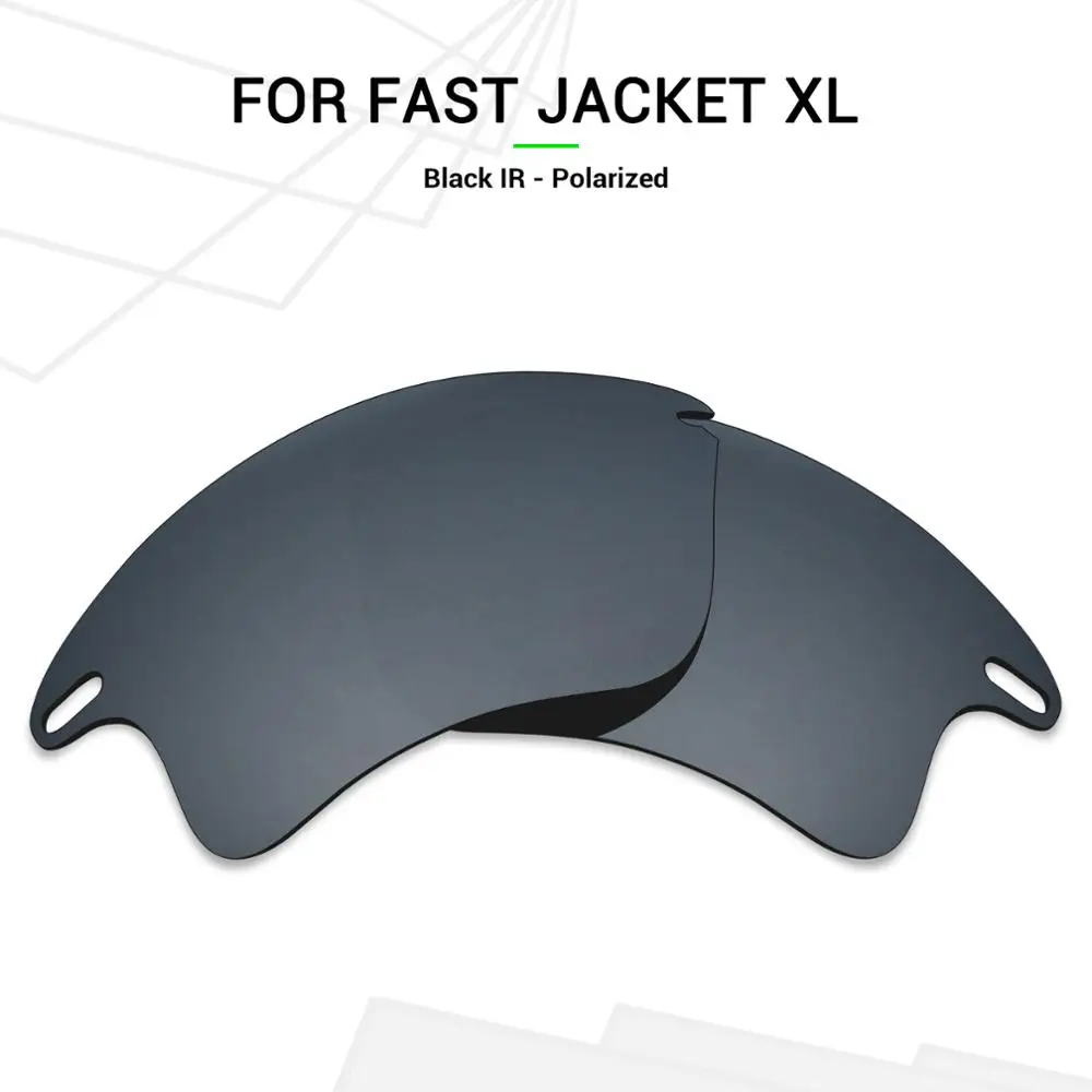 Поляризованные Сменные линзы Mryok для солнцезащитных очков Oakley Fast Jacket XL Black IR |
