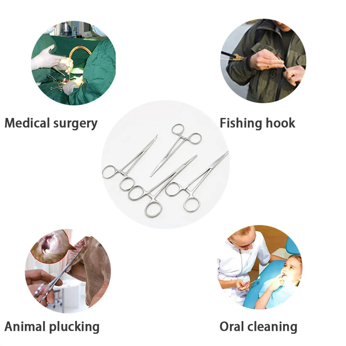 

12.5 16 18cm hand tool hemostatic forceps pet hair clip fishing locking forceps hair removal tool elbow/straight