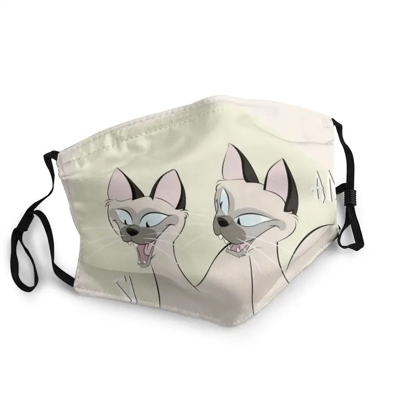 

Дышащая сиамская Бриллиантовая маска с художественным рисунком для мужчин и женщин, противотуманная Пылезащитная маска, респиратор