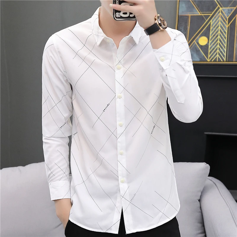 Стильная осенне-зимняя рубашка с длинным рукавом Корейская версия Модная
