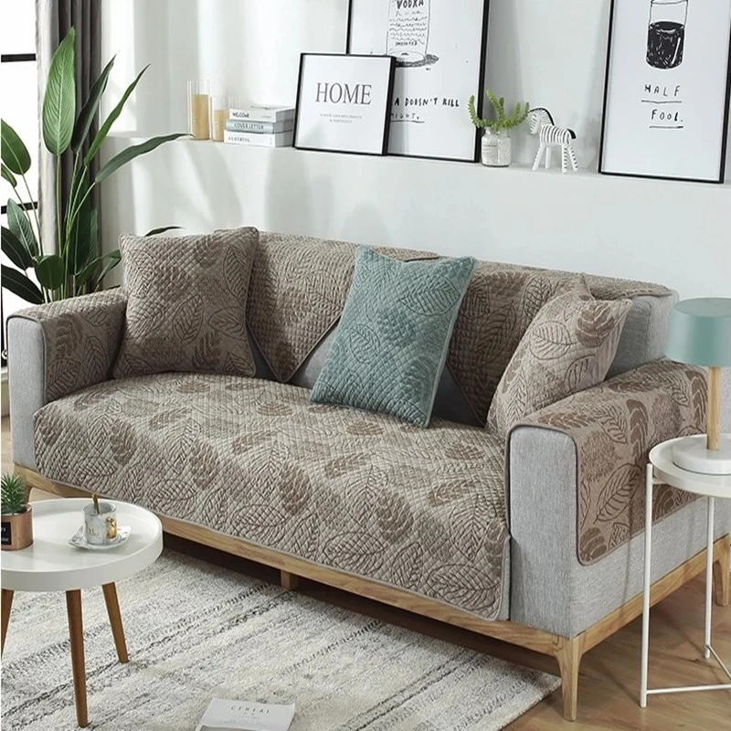 Хлопковый чехол для дивана в гостиную жаккардовый скандинавском стиле