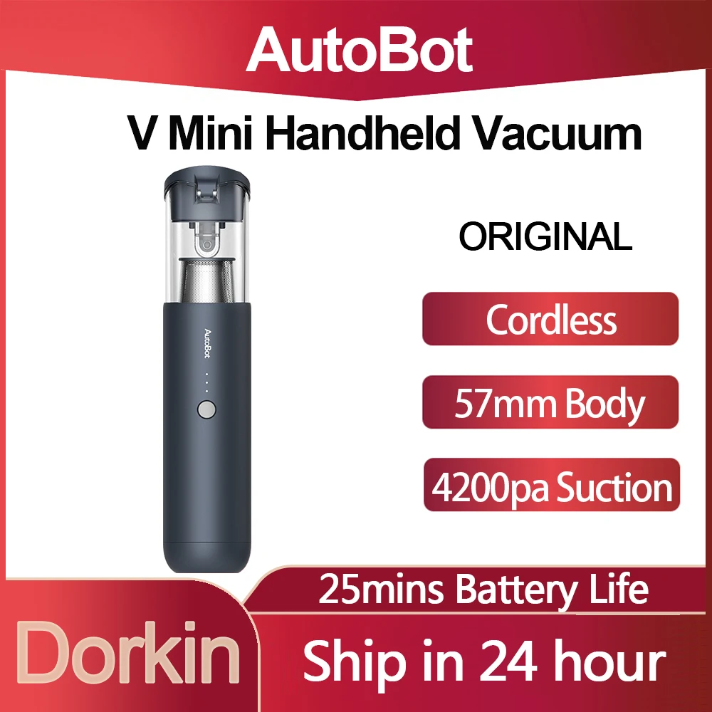 

Youpin AutoBot V Mini Handheld Vacuum Cleaner Cordless Portable Auto Cleaner Car Autos Home Cordless Carpet Sofa Dust Cleaner