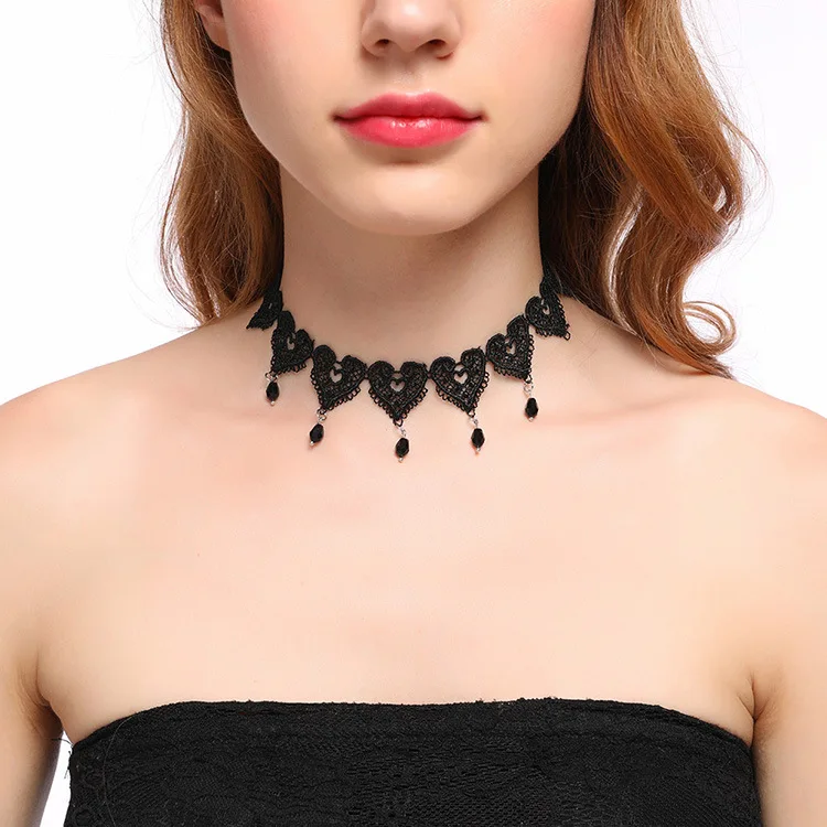 Женское колье чокер на Хэллоуин готическое Кружевное в стиле панк вечерние
