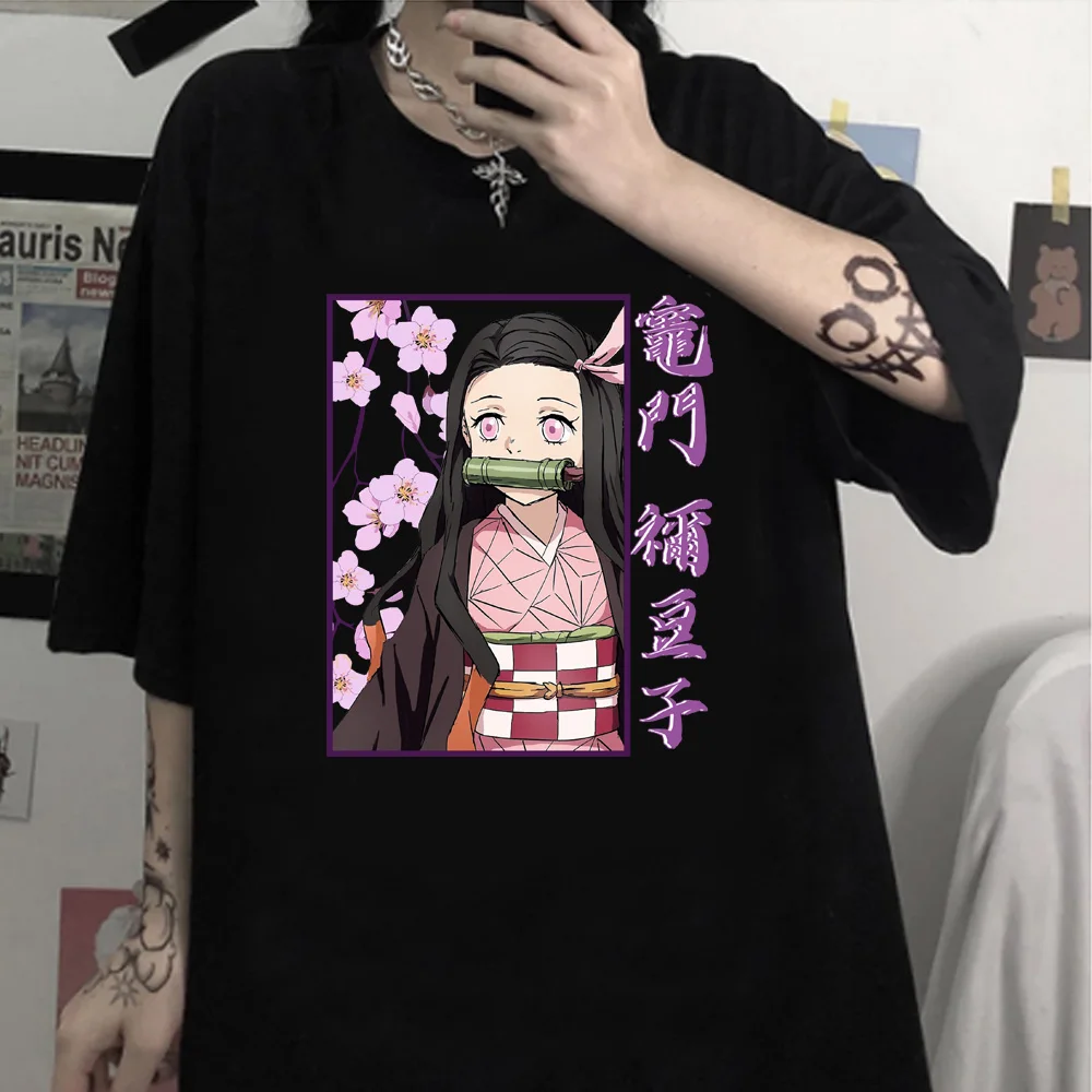 

Men Women Unisex T-shirt Top Japanese Anime Demon Slayer Kimetsu No Yaiba Top Summer T-Shirt