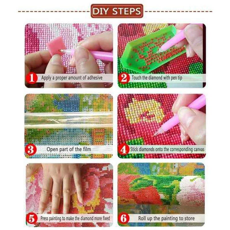 2 шт Diy 5D алмазная краска ing Kit кристаллы Алмазная вышивка наклеенная по номерам
