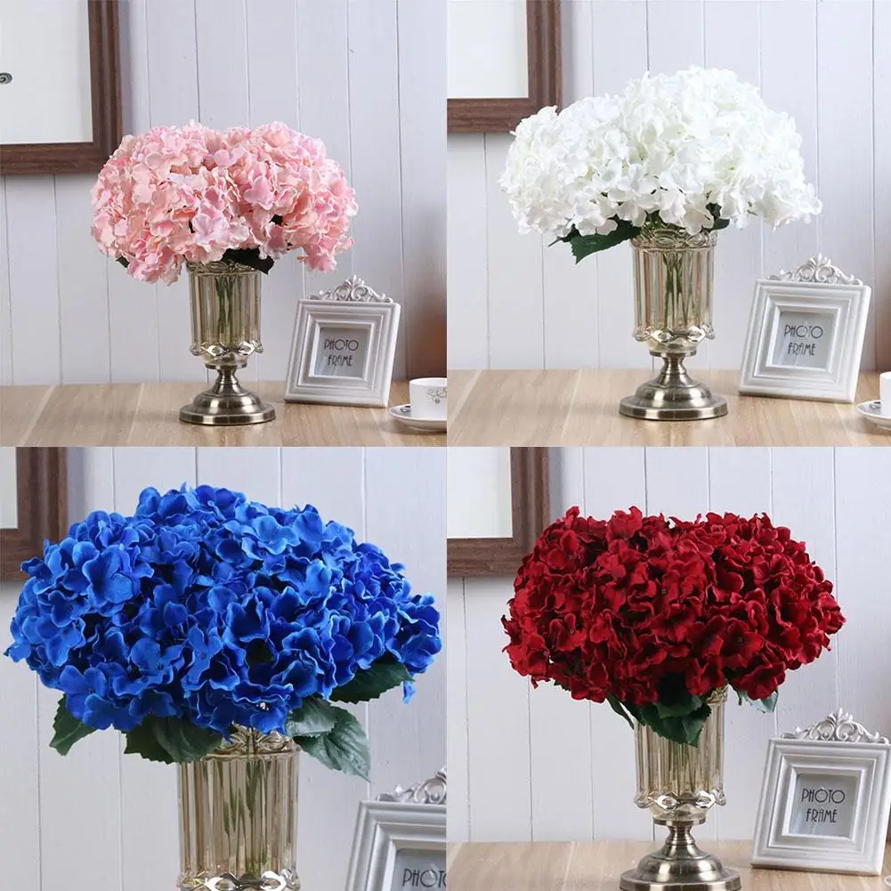 

High Simulation 11 Fork Floral Hydrangea Hydrangea Silk Flower And Emulational Flower Home Wedding Decoration Flower Bouquet