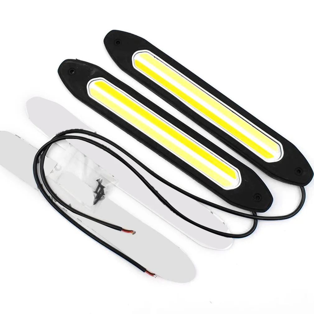 

2 шт., гибсветодиодный Автомобильные светодиодные COB-ламсветильник для дневных ходовых огней