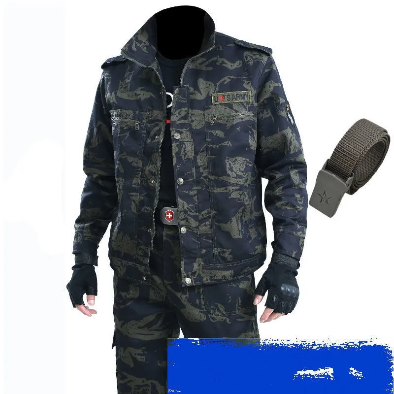Coveralls for Worker Wear Repairman Clothing Military Uniform Tactical Camouflage Suits Jacket Cargo Pants Mens Work Clothes Set men s conjoined work clothes high quality durable work wear long sleeve tooling uniform loose casual coveralls