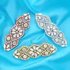 Прозрачные стразы-аппликации SESTHFAR для свадебного платья, пояс с бусинами, свадебный пояс с серебряными кристаллами и жемчугом, пришитое платье