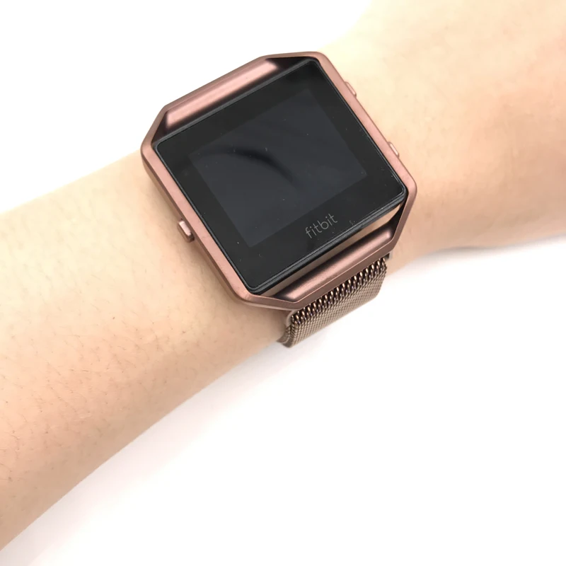 Миланская петля Oulucci из нержавеющей стали для fitbit blaze 4 Женский магнитный ремешок