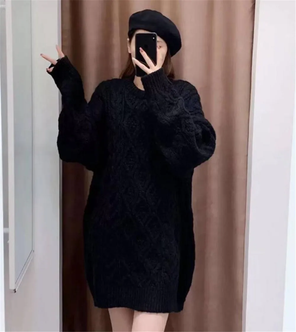 Женский свитер простой Повседневный сезон весна-осень-зима вязаный свободный с