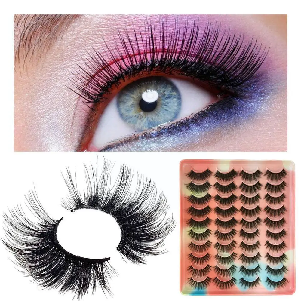 

Eyelashes 3d Mink Lashes Fluffy Soft Wispy Naturalcross Mink Extension Reusable Makeup Eyelash Lashes False F2o8