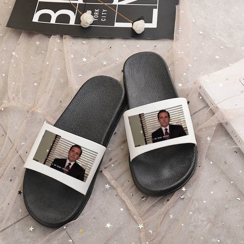 

Fashion Summer women shoes Handsome Men Graphics Printing Lady Slipper Flat Shoes 2021 women slippers sandals Slipper for woman